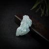缅甸糯冰种淡晴水翡翠貔貅吊坠-红掌柜