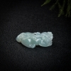 缅甸天然糯冰种淡晴水翡翠吊坠-红掌柜