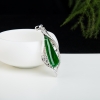 冰种阳绿翡翠花型吊坠-红掌柜