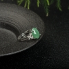 银镶天然缅甸浅绿翡翠戒指-红掌柜