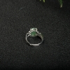 银镶天然糯冰种浅绿翡翠戒指-红掌柜