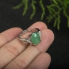 银镶缅甸糯冰种浅绿翡翠戒指-红掌柜