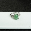 天然缅甸糯冰种浅绿翡翠戒指-红掌柜