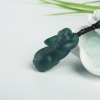 糯种蓝水翡翠吊坠-红掌柜