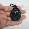 天然糯冰种蓝水翡翠国宝吊坠-红掌柜