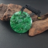 糯冰种翠绿翡翠吊坠-红掌柜