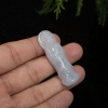 缅甸天然豆种浅紫色翡翠观音吊坠-红掌柜