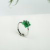 18K天然豆绿翡翠戒指-红掌柜