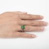 18K缅甸天然糯种豆绿翡翠戒指-红掌柜