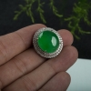 糯冰种翠绿翡翠戒指-红掌柜