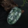 缅甸高冰种飘花翡翠金枝玉叶吊坠-红掌柜