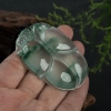 缅甸天然高冰种飘花翡翠吊坠-红掌柜