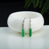 糯种翠绿翡翠福豆耳坠-红掌柜