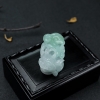 糯种浅绿翡翠吊坠-红掌柜