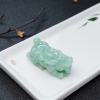 天然糯种浅绿翡翠貔貅吊坠-红掌柜