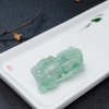 缅甸天然浅绿翡翠貔貅吊坠-红掌柜