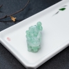 缅甸天然糯种浅绿翡翠吊坠-红掌柜