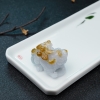 天然糯种俏色翡翠貔貅吊坠-红掌柜