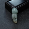 缅甸天然俏色翡翠连生贵子吊坠-红掌柜