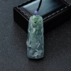 缅甸天然糯冰种飘翠翡翠竹节吊坠-红掌柜