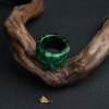缅甸天然翡翠回纹扳指-红掌柜
