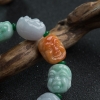 天然翡翠罗汉头单圈手串-红掌柜