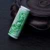 天然花青种翡翠凤凰吊坠-红掌柜