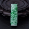 缅甸天然花青种翡翠凤凰吊坠-红掌柜