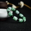 天然糯种飘翠翡翠桶珠单圈手串-红掌柜