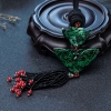 干青种翡翠镂雕吊坠-红掌柜
