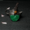 花青种翡翠龙凤吊坠-红掌柜