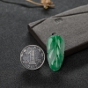 天然翡翠叶子吊坠-红掌柜