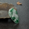 缅甸糯种飘翠翡翠叶子吊坠-红掌柜