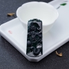 糯冰种墨翠双龙戏珠吊坠-红掌柜