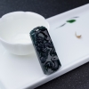 糯冰种墨翠吊坠-红掌柜