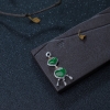 18K金镶钻糯冰种翠绿翡翠吊坠-红掌柜