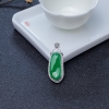 18K金镶钻糯冰种翠色翡翠福瓜吊坠-红掌柜