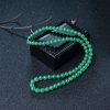 缅甸糯种苹果绿翡翠项链-红掌柜