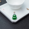 18K金镶钻糯冰种翠色翡翠葫芦吊坠-红掌柜