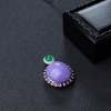 18K金镶钻紫罗兰翡翠吊坠-红掌柜