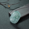 冰种飘翠翡翠童趣吊坠-红掌柜