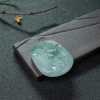 缅甸天然冰种翡翠童趣吊坠-红掌柜