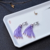 18K金镶钻紫罗兰翡翠耳坠-红掌柜