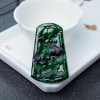 干青种翡翠连年有余吊坠-红掌柜