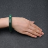 56.5mm糯冰种灰绿翡翠圆镯-红掌柜