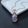 18K金镶钻紫罗兰翡翠葫芦吊坠-红掌柜