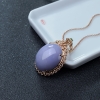 金镶钻糯种紫罗兰翡翠蛋面形吊坠-红掌柜