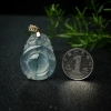 18K金镶钻冰种飘花翡翠吊坠-红掌柜