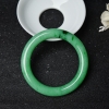 59mm糯种翠色翡翠圆镯-红掌柜