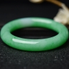 糯种翠色翡翠圆镯-红掌柜